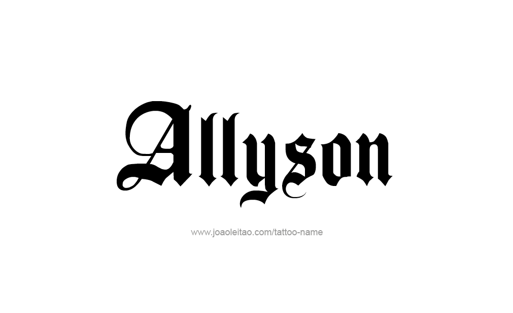 Tattoo Design  Name Allyson   