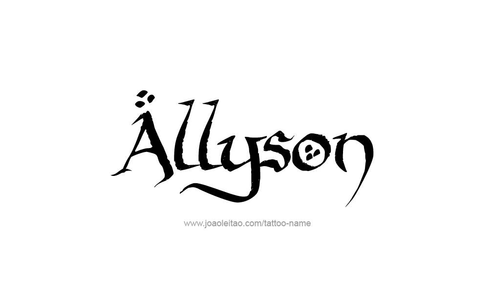 Tattoo Design  Name Allyson   