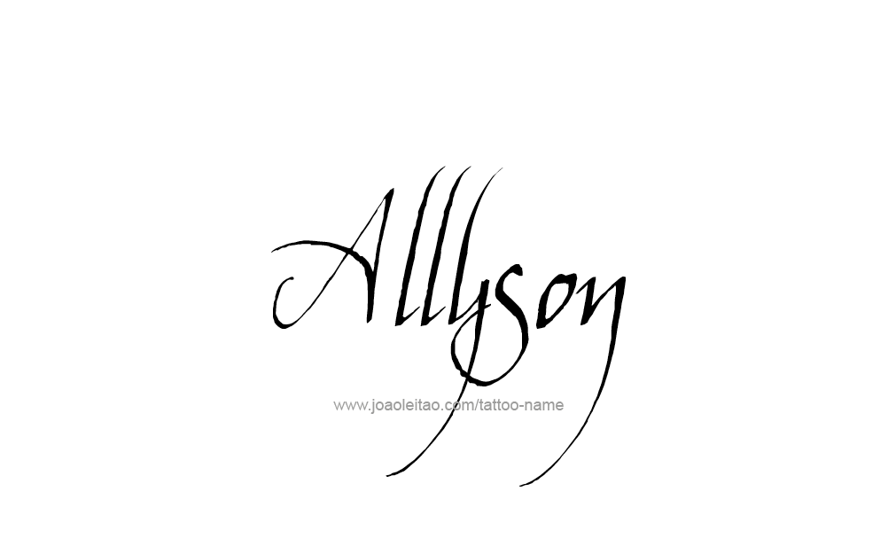 Tattoo Design  Name Allyson   