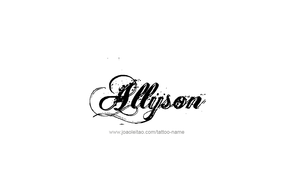 Tattoo Design  Name Allyson   