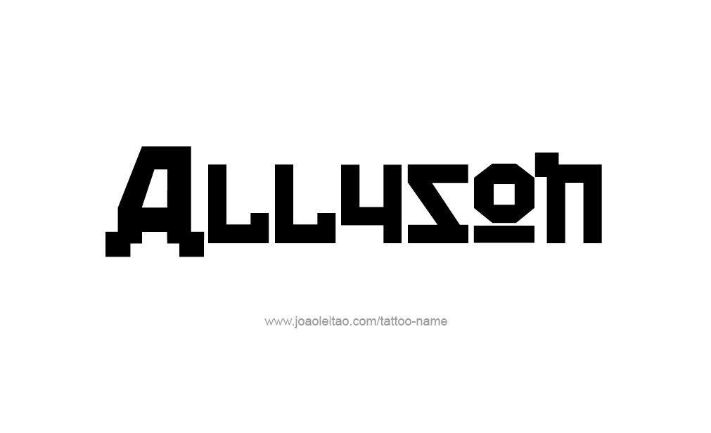 Tattoo Design  Name Allyson   