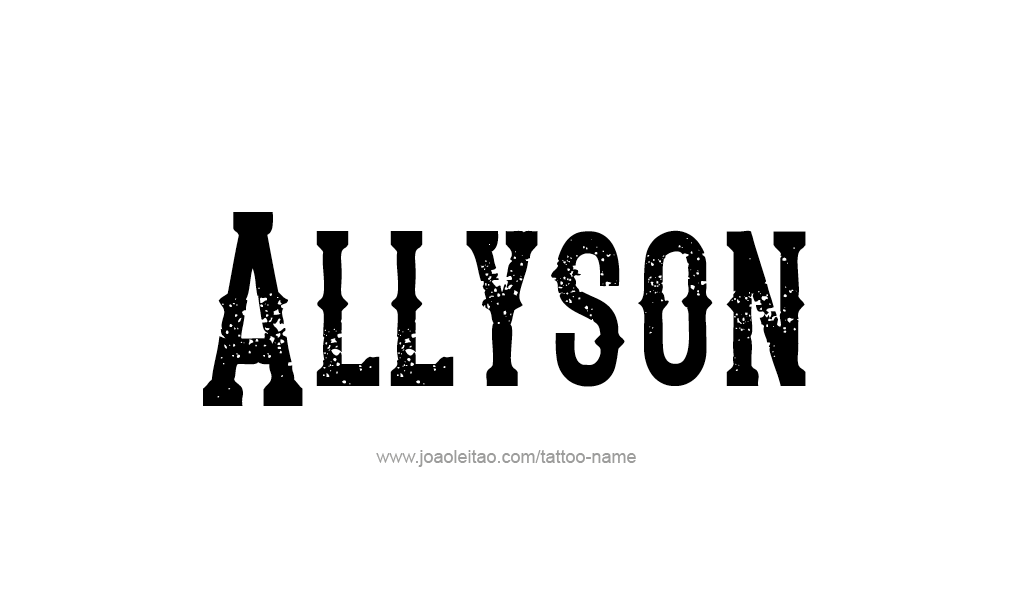 Tattoo Design  Name Allyson   