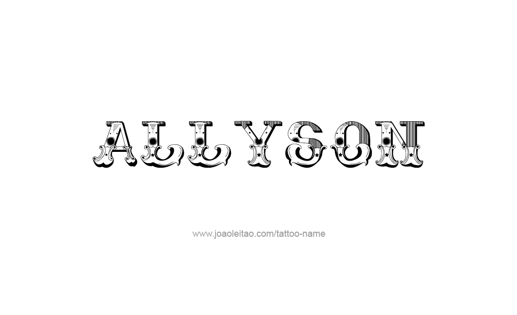 Tattoo Design  Name Allyson   