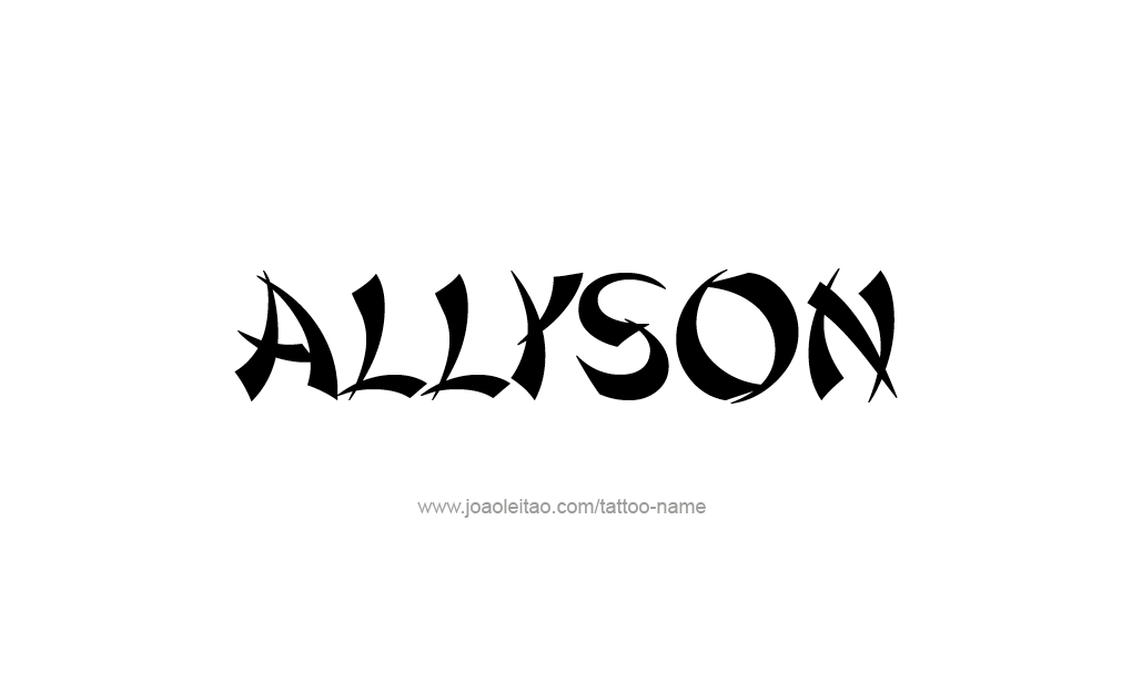 Tattoo Design  Name Allyson