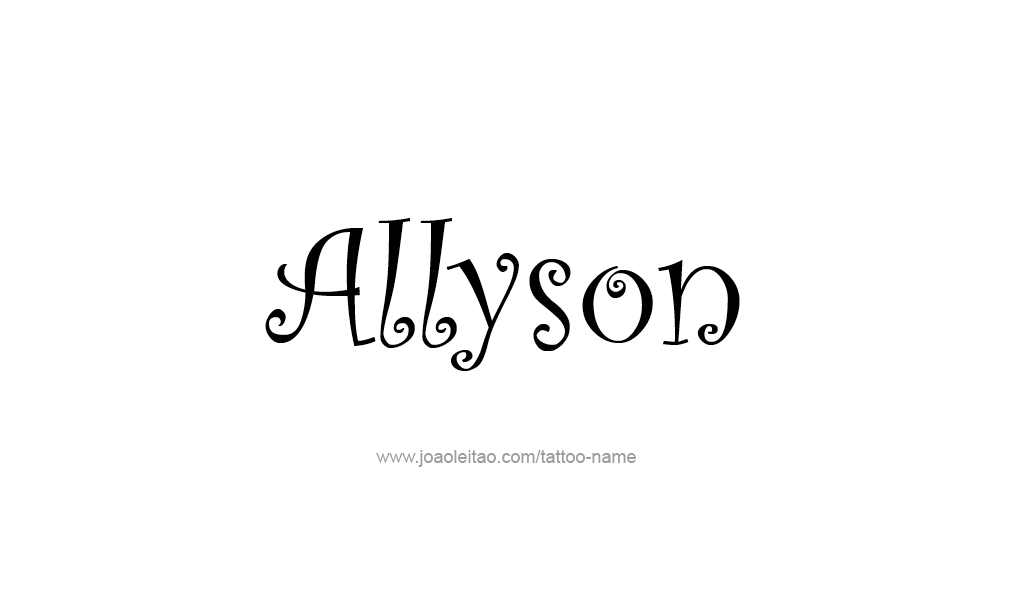 Tattoo Design  Name Allyson   