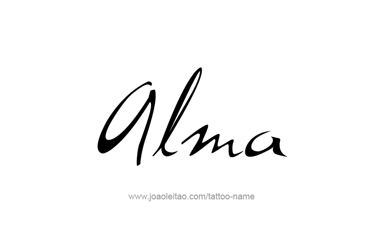 Tattoo Design  Name Alma   