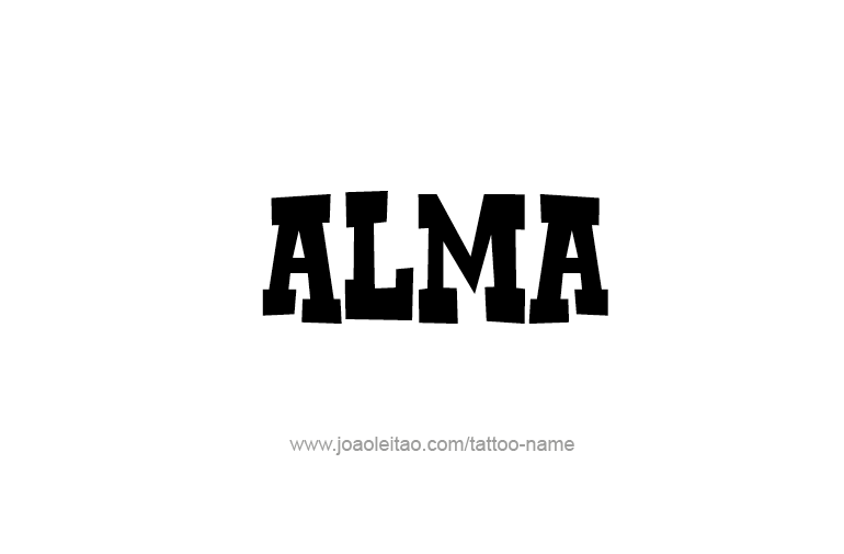 Tattoo Design  Name Alma   