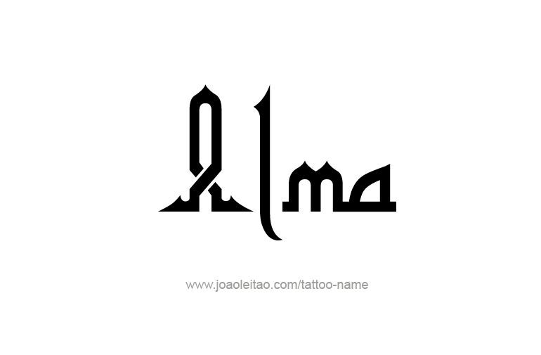 Tattoo Design  Name Alma   