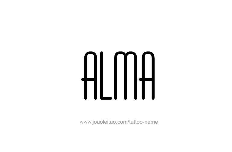 Tattoo Design  Name Alma   