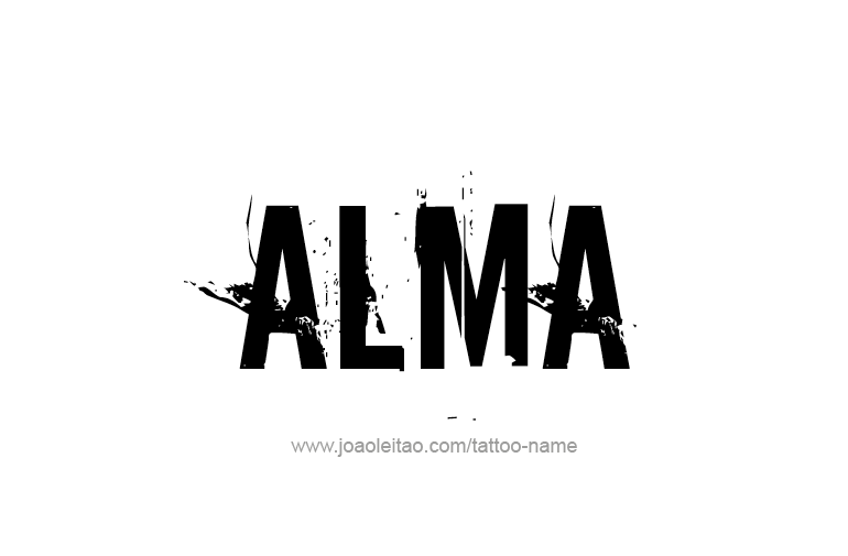 Tattoo Design  Name Alma   