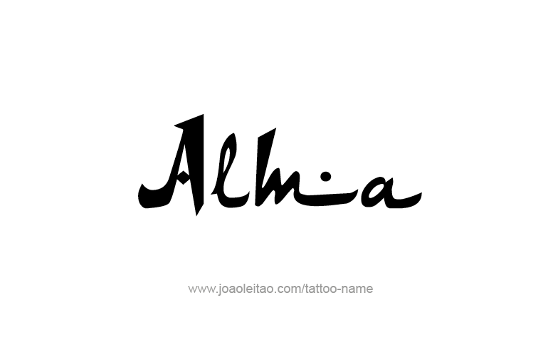 Tattoo Design  Name Alma   