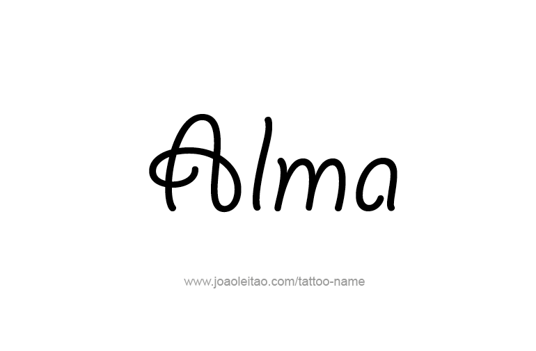 Tattoo Design  Name Alma   