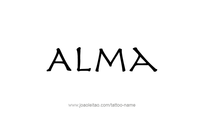 Tattoo Design  Name Alma   