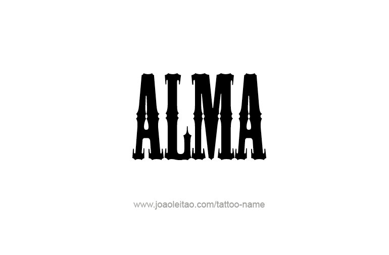 Tattoo Design  Name Alma   