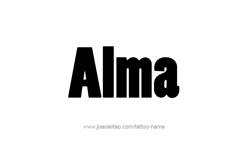 Tattoo Design  Name Alma   