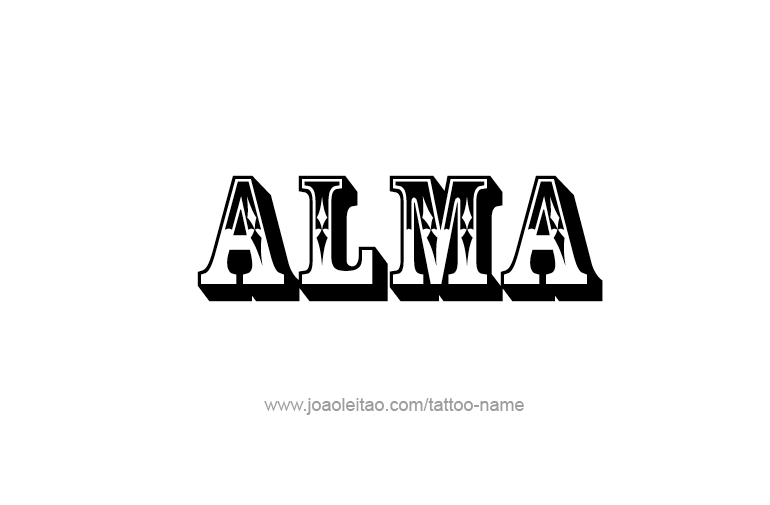 Tattoo Design  Name Alma   