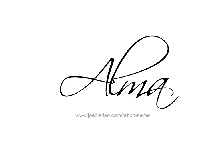 Tattoo Design  Name Alma   