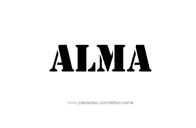 Tattoo Design  Name Alma   