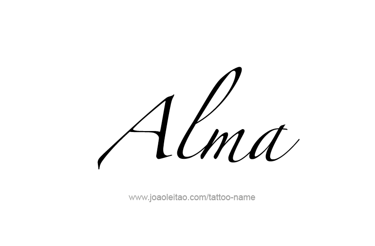 Tattoo Design  Name Alma   