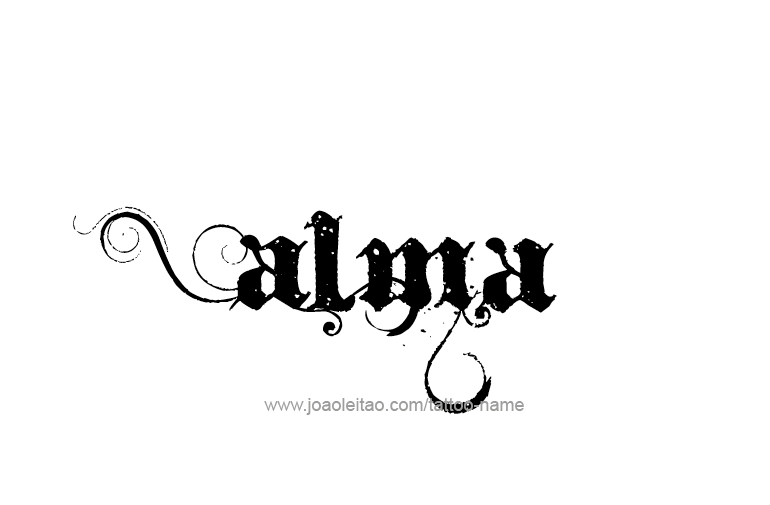 Tattoo Design  Name Alma   