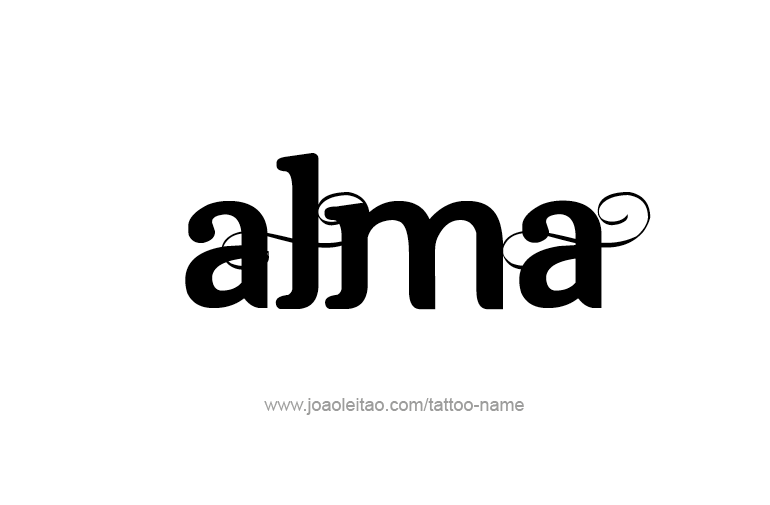 Tattoo Design  Name Alma   