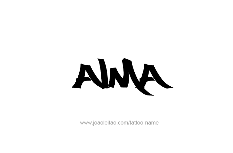 Tattoo Design  Name Alma   
