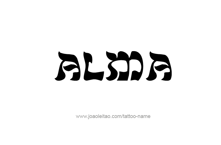 Tattoo Design  Name Alma   