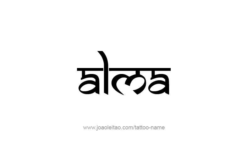 Tattoo Design  Name Alma   