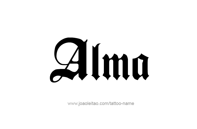 Tattoo Design  Name Alma   