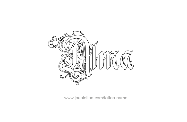 Tattoo Design  Name Alma   