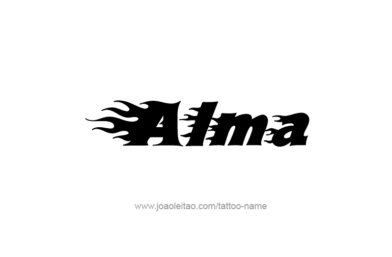 Tattoo Design  Name Alma   