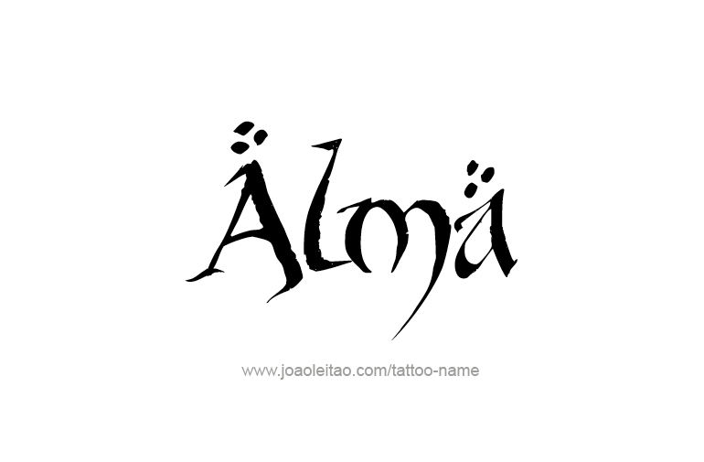 Tattoo Design  Name Alma   