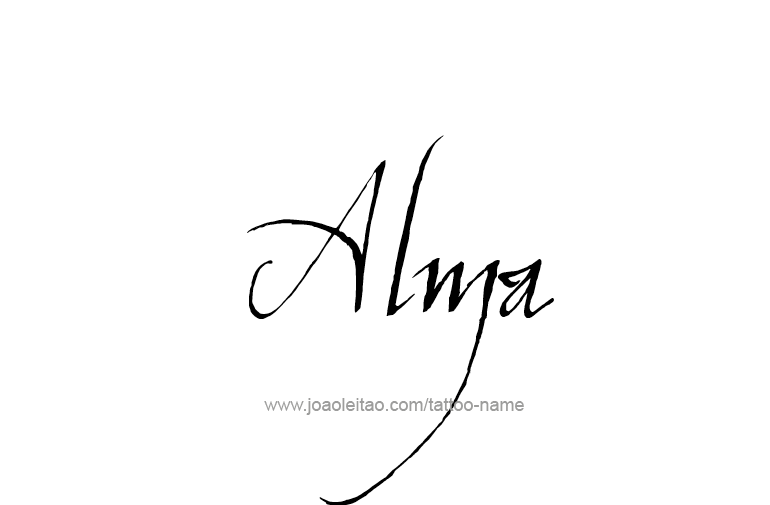 Tattoo Design  Name Alma   