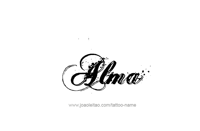 Tattoo Design  Name Alma   