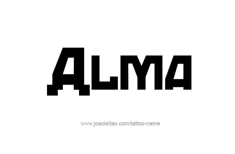 Tattoo Design  Name Alma   