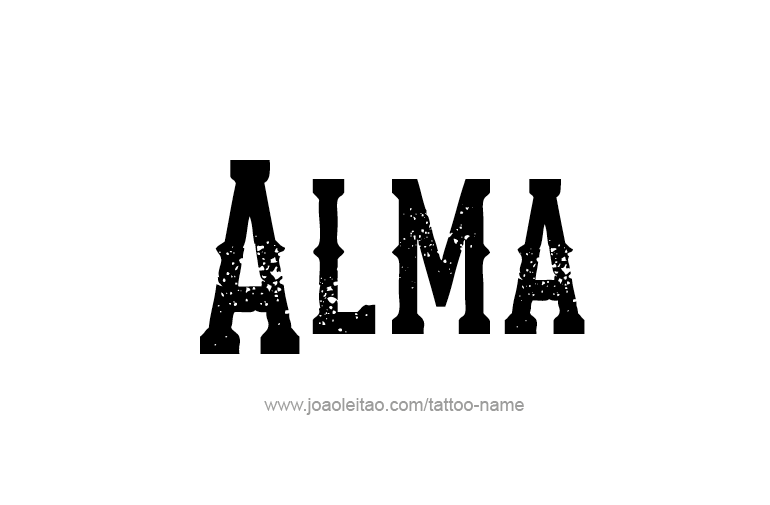 Tattoo Design  Name Alma   