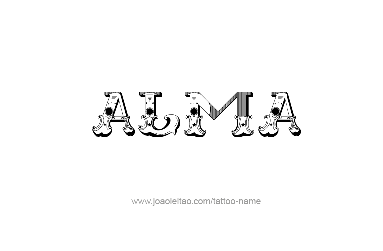 Tattoo Design  Name Alma   