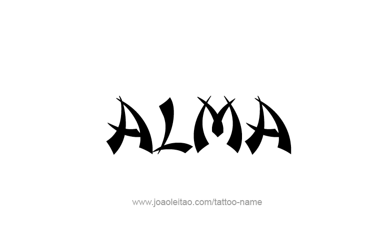 Tattoo Design  Name Alma