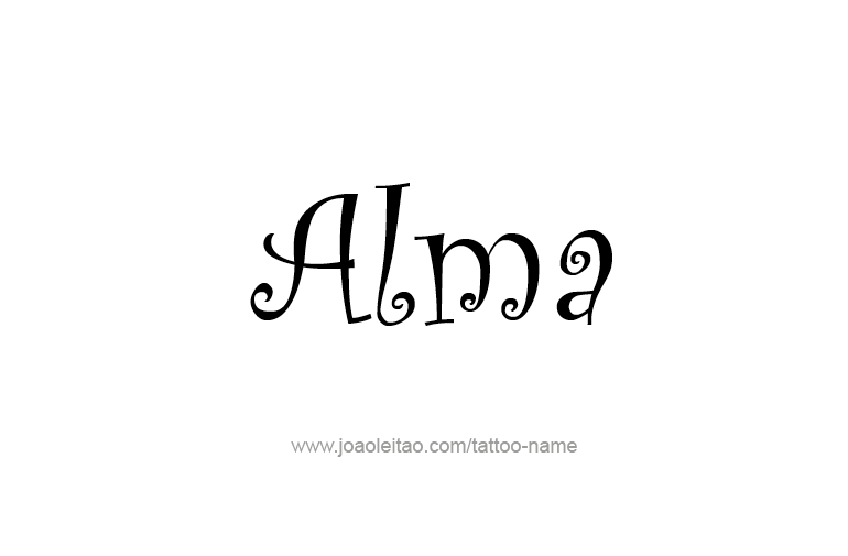 Tattoo Design  Name Alma   