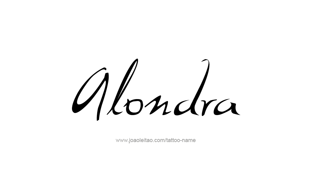 Tattoo Design  Name Alondra   