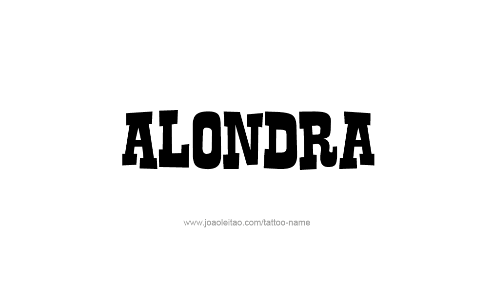 Tattoo Design  Name Alondra   