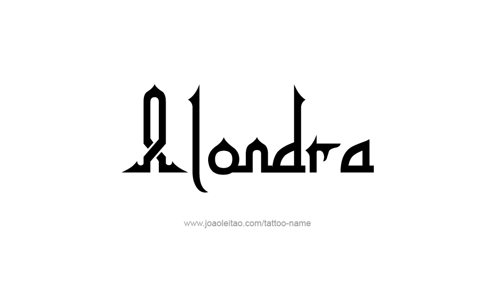 Tattoo Design  Name Alondra   