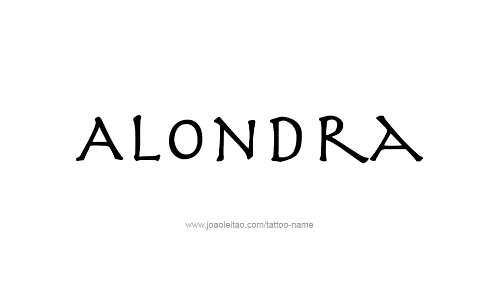 Tattoo Design  Name Alondra   