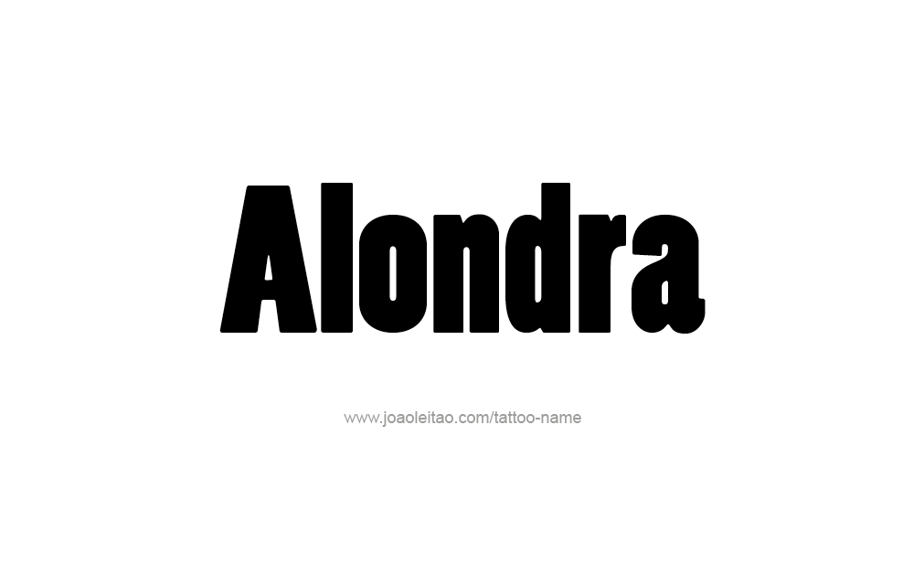 Tattoo Design  Name Alondra   