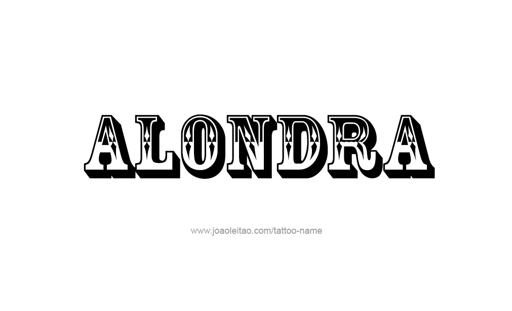 Tattoo Design  Name Alondra   