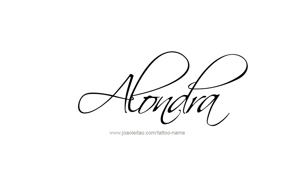 Tattoo Design  Name Alondra   