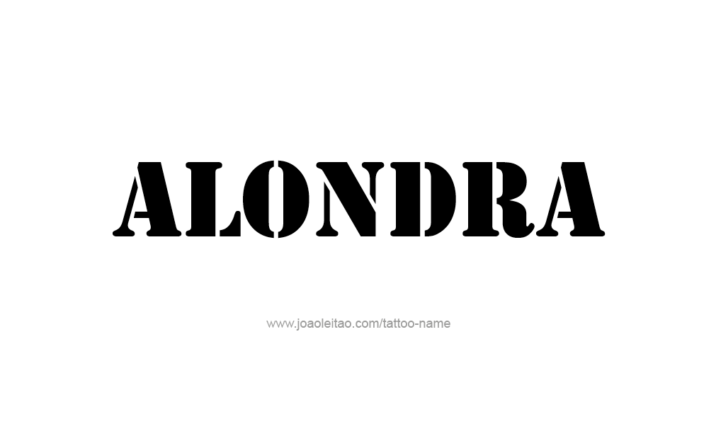 Tattoo Design  Name Alondra   