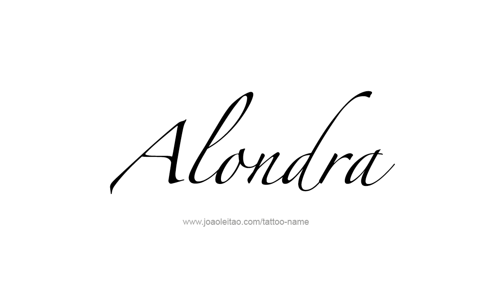 Tattoo Design  Name Alondra   