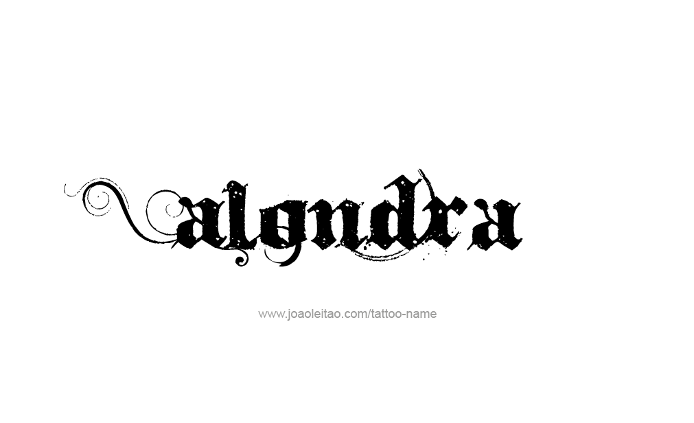 Tattoo Design  Name Alondra   