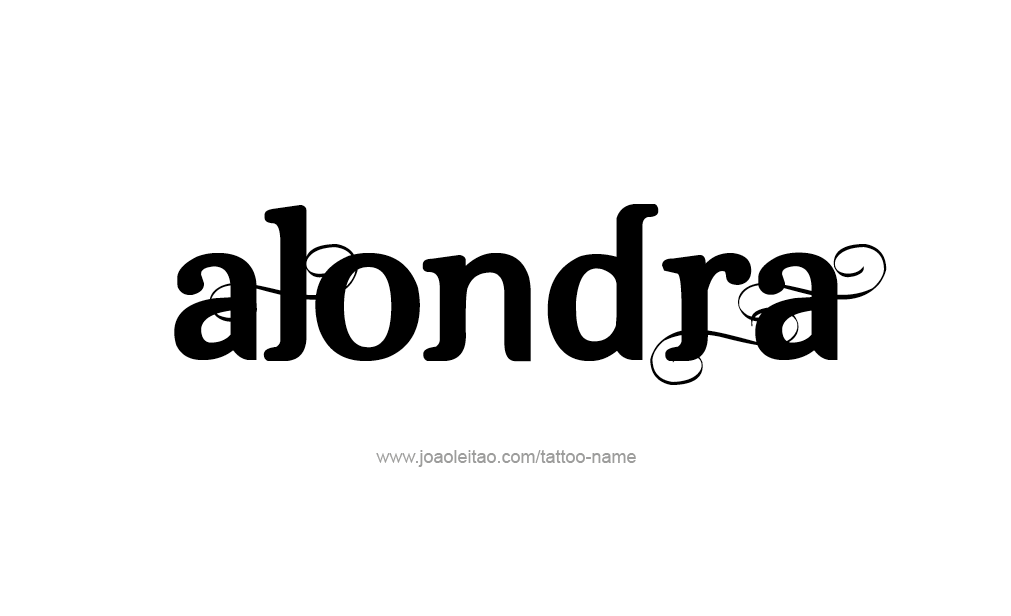 Tattoo Design  Name Alondra   